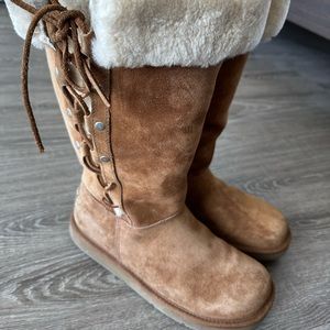 UGG Australia Upside Lace Up Chestnut Suede Boots